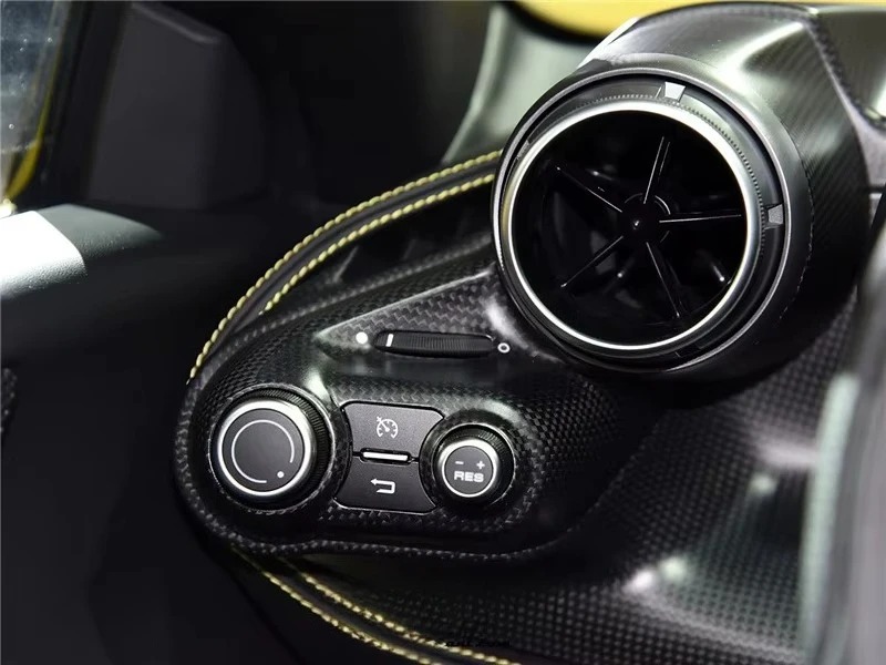 Dry Carbon Fiber 2019 to 2023 F8 Tributo Spider LHD Left Side AC Outlet Full Dash Vent Panel for F8